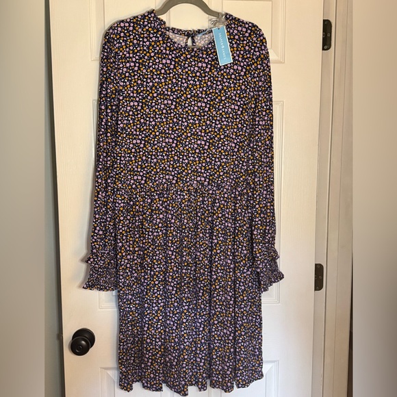 Draper James Women’s Long Sleeve Smocked Cuff Knit Dress NWT $88 Size XXL - Picture 1 of 9